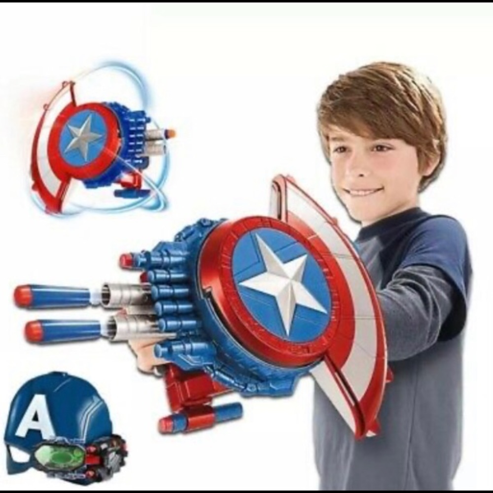 Captain America Shield Nerf Gun with Nerf Darts